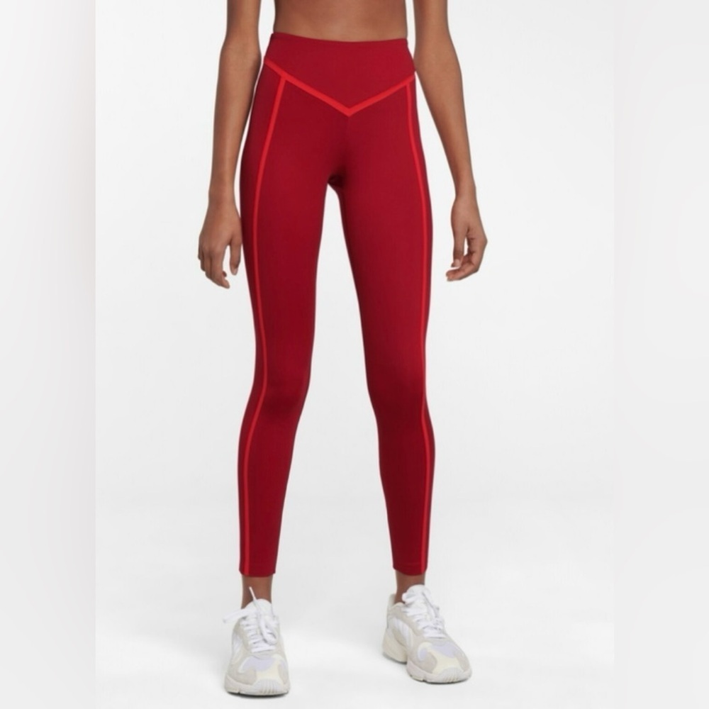 E. Leoty Corset high rise leggings color Merlot size Small